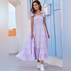 Women’s Boho Maxi Gingham Dress